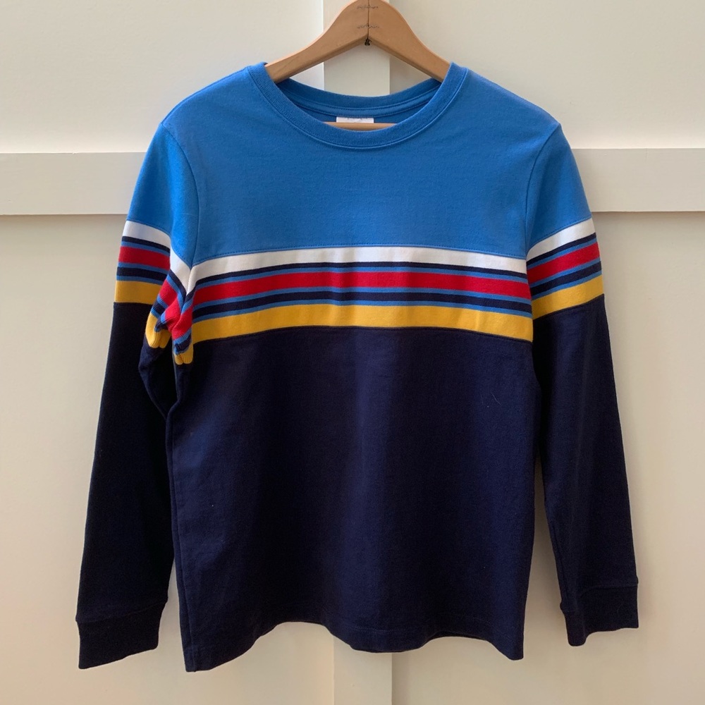 hanna anderson striped crewneck sweater